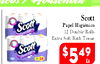 Scott Papel Higiénico Scott 12 Double Rolls Extra Soft Bath Tissue Scott $5 49 EA