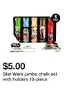 Star Wars jumbo chalk set with holders 10-piece