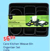 core WEAVE BIN ORGANIZER SET - - $699 Care Kitchen Weave Bin Organizer Set 22076