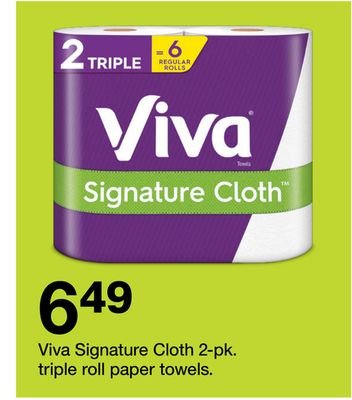 Viva Signature Cloth 2-pk. triple roll paper towels