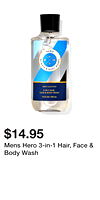 Mens Hero 3-in-1 Hair, Face & Body Wash