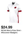 NCAA Men's Polo Shirt - Wisconsin Badgers