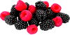 Fresh Raspberries red ripe 6 oz Fresh Blackberries plump & sweet 6 oz