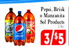 Pepsi, Brisk 0 Manzanita Sol Products 2 ltr. pepsi 3 $5