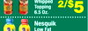 2/$5
Whipped
Topping
6.5 Oz.
Nesquik
Low Fat
Milk
