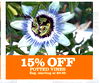 15% OFF POTTED VINES Reg. starting at $9.99