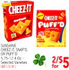 Ingles ADVANTAGE - - - - New! ORiGiNal CHEEZ-IT PUFF'D cheesy, airy & puffy - - 100% 100% REAL REAL il DOUBLE CHEESE SUNSHINE CHEEZ IT, SNAP'D, OR PUFF'D 5.75-12.4 Oz. - Selected Varieties SAVE 5.56 ON 2 2/$5 for