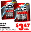 H-E-B Pro + Batteries