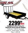 TESKE 6½'X10' UTILITY TRAILER WITH SOLID SIDES