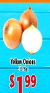 Yellow Onions 3 lb. Bag $ 1 99