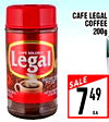 CAFE LEGAL COFFEE 200g Legal CAFE SOLUBLE SALE EA