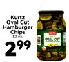 Kurtz Oval Cut Hamburger Chips Kurtz - 32 oz. DILL OVAL CUT 299