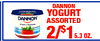 DANNON YOGURT DANNON ASSORTED 2/$1 5.3 OZ.
