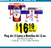 EXAS CITY Y CLUTE
$$16161919CU/EA.
CU/EA.
Paq. de 12 Latas o Botellas de 12 oz.
MICHELOB ULTRA
12 PACK / 12 OZ. CANS OR BTLS.