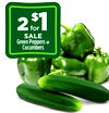 Green Peppers or Cucumbers