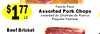 $177 Family Pack Assorted Pork Chops Variedad de Chuletas de Puerco Lb. Paquete Familiar Beef Brisket