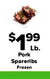 $199 Pork Spareribs Frozen