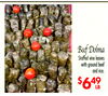 4
Beef Dolma
Stuffed vine leaves
with ground beef
and rice.
$649
LB
