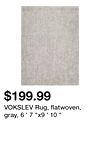 VOKSLEV Rug, flatwoven, gray, 6 ' 7 "x9 ' 10 "