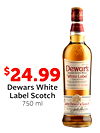 $$24.99
24.99
Dewars White
Label Scotch
750 ml