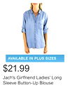 Jach's Girlfriend Ladies' Long Sleeve Button-Up Blouse