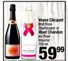 Veuve Clicquot Brut Rose Champagne or Moet Chandon Ice Rose Imperial