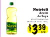 Nutrioli Aceite de Soya SOY COOKING OIL BOTELLA 32 OZ./BTL. Nutriol - $339 S C/U