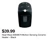 Heat Wave EB58674 Motion Sensing Ceramic Heater – Black