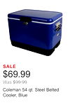 Coleman 54 qt. Steel Belted Cooler, Blue