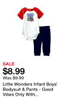 Little Wonders Infant Boys' Bodysuit & Pants - Good Vibes Only With Mommy