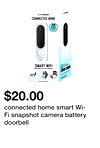 connected home smart Wi-Fi snapshot camera battery doorbell