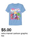 retro marvel cartoon graphic tee