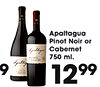 Apaltagua Pinot Noir or Cabernet 750 ml. 9 - 1299