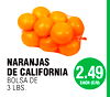 NARANJAS
DE CALIFORNIA
BOLSA DE
3 LBS.
2.49
EACH (C/U)
