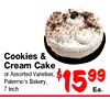Cookies & Cream Cake or Assorted Varieties, Palermo's Bakery, 7 Inch Ea.
