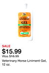 Veterinary Horse Liniment Gel, 12 oz.