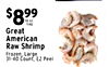 $899 Great American Raw Shrimp Frozen, Large 31-40 Count, EZ Peel