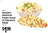 Fresh Mustard, American Potato Salad Or Macaroni Salad Per b $199
