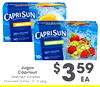 33
Jugos
Jugos
Caprisun
Caprisun
Selected Varieties
Selected Varieties
Flavored Drinks, 10 ct. pkg.
Flavored Drinks, 10 ct. pkg.
$$335959
EAEA