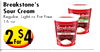 Breakstone's Sour Cream Regular, Light or Fat Free - 16 oz 2 For $4 -