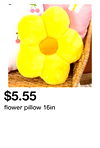 flower pillow 16in