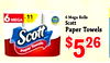 6 MEGA 11 6 Mega Rolls Scott Paper Towels Scott $526