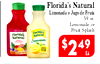Florida's Natural Limonada 0 Jugo de Fruta Lemonade or Fruit Splash Floridas Natural Natural - - - - $2 49 EA