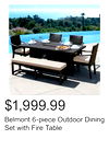 Belmont 6-piece Outdoor Dining Set with Fire Table