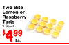 Two Bite Lemon or Raspberry Tarts 9 Count