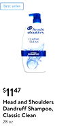 Head and Shoulders Dandruff Shampoo, Classic Clean