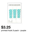printed hook 3-pack - purple