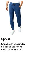 Chaps Men's Everyday Fleece Jogger Pant-Sizes XS up to 4XB