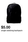 single webbing backpack