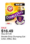 Double Duty Clumping Cat Litter, 29lbs. Box
